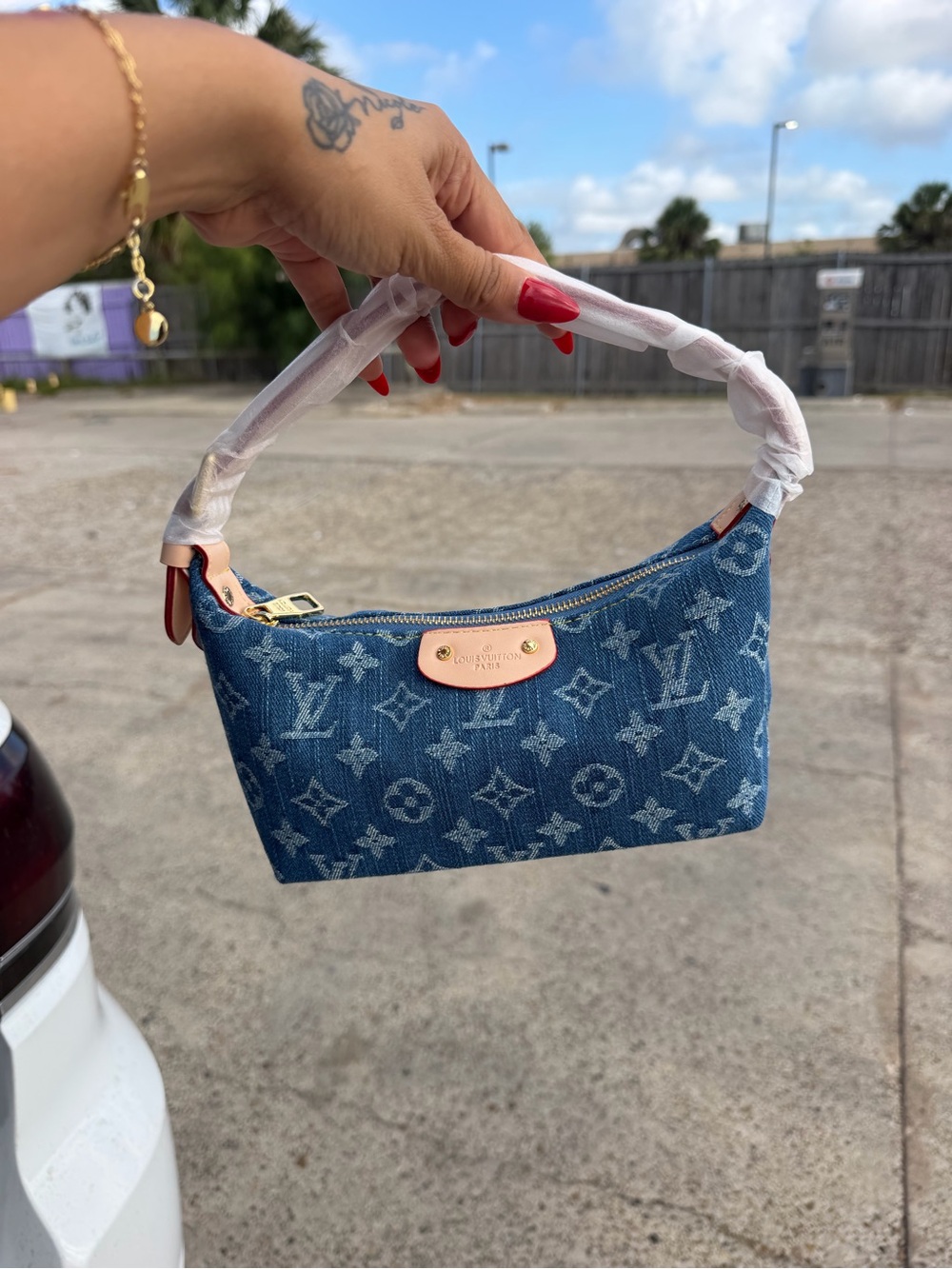 Louis Vuitton Blue Denim Mini Shoulder Bag